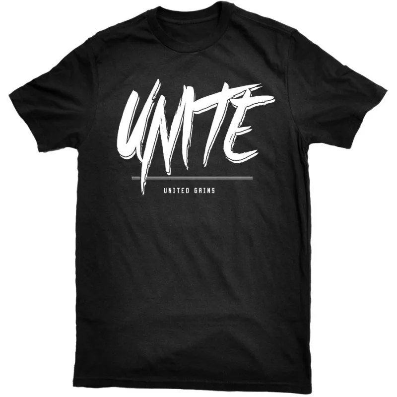 United Gains - Unite Tee Black sold by Merchlabs