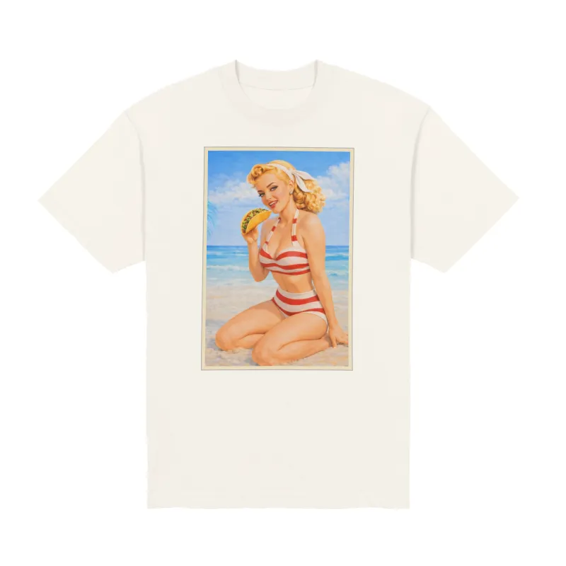 Pin Up Taco Midweight Tee made by Merchlabs