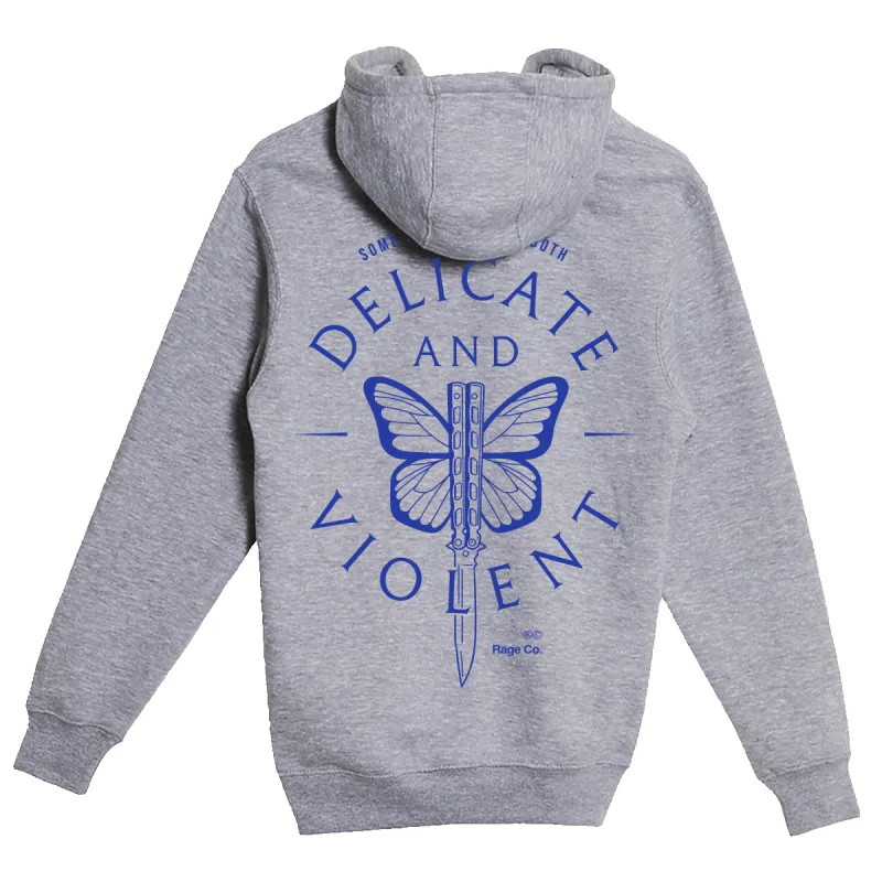 Delicate and Violent Hoodie made by Merchlabs