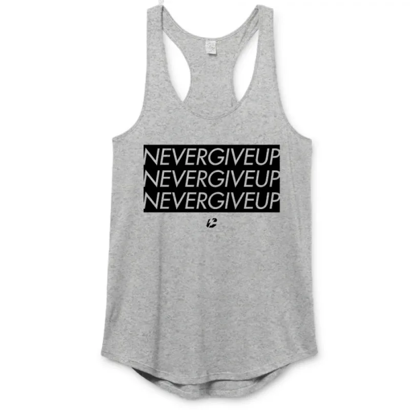 Never Give Up Premium Racerback made by Merchlabs