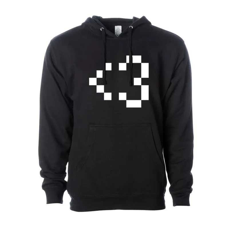 AA12 - Heart Hoodie - Black made by Merchlabs