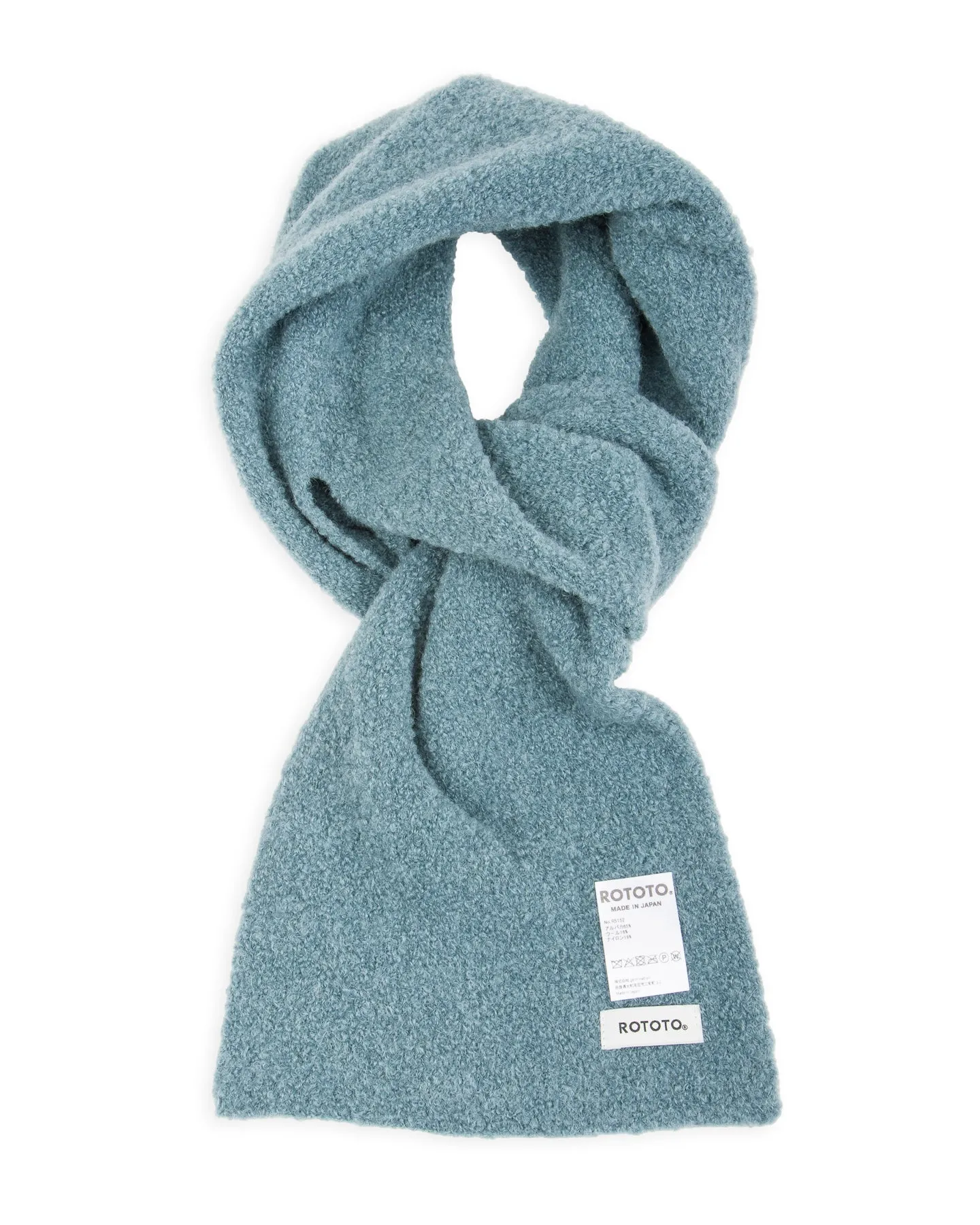Alpaca Boucle Short Muffler - Smoke Blue sold by Standard and Strange product image thumbnail 2