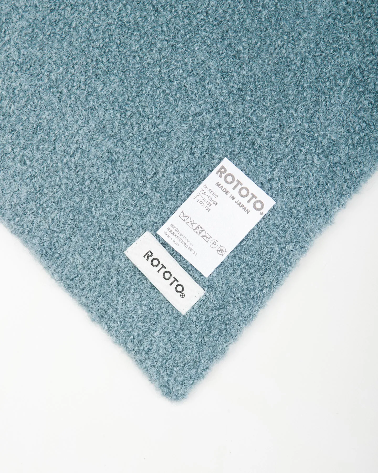 Alpaca Boucle Short Muffler - Smoke Blue sold by Standard and Strange product image thumbnail 4