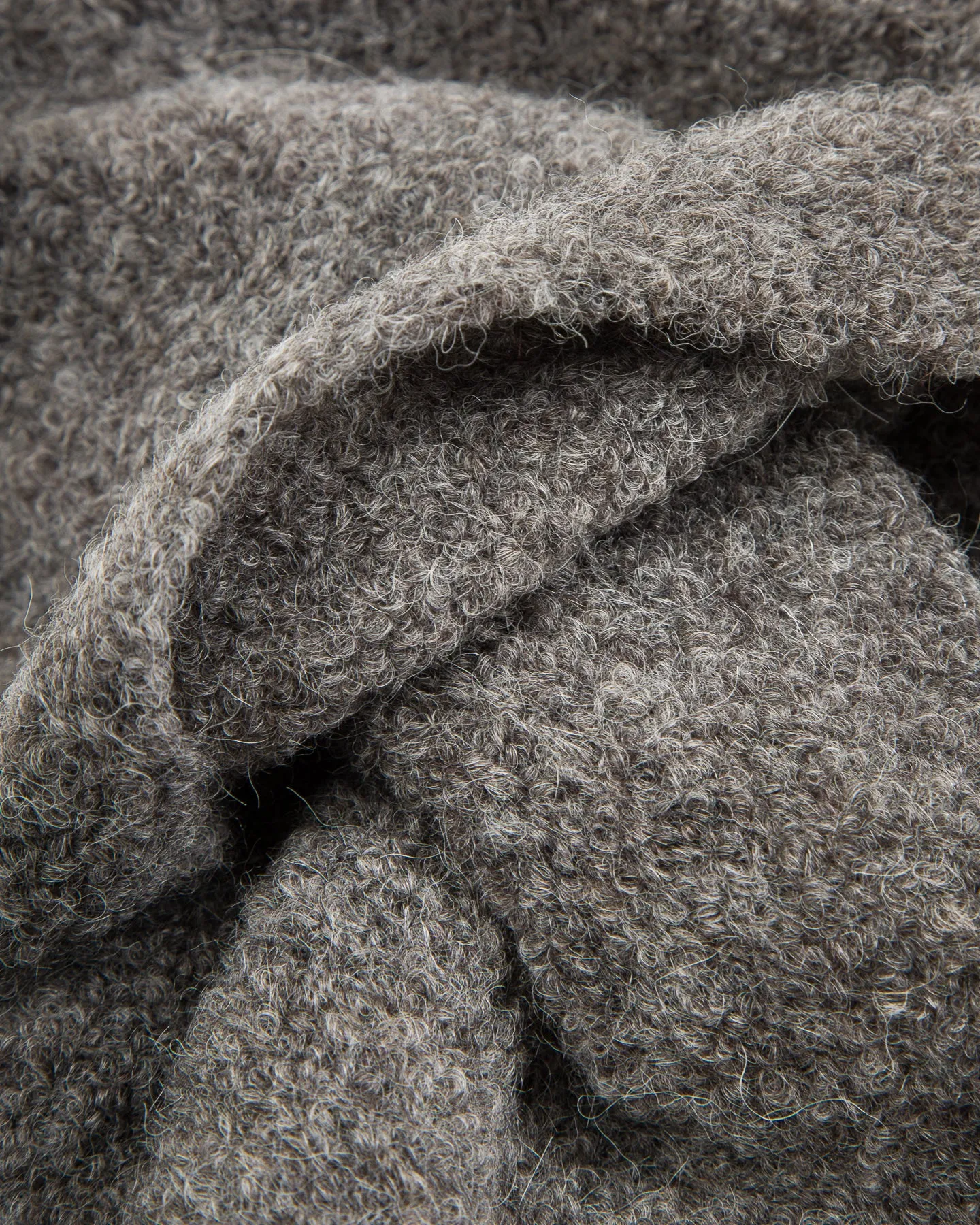 Alpaca Boucle Short Muffler - Dark Gray sold by Standard and Strange product image thumbnail 5