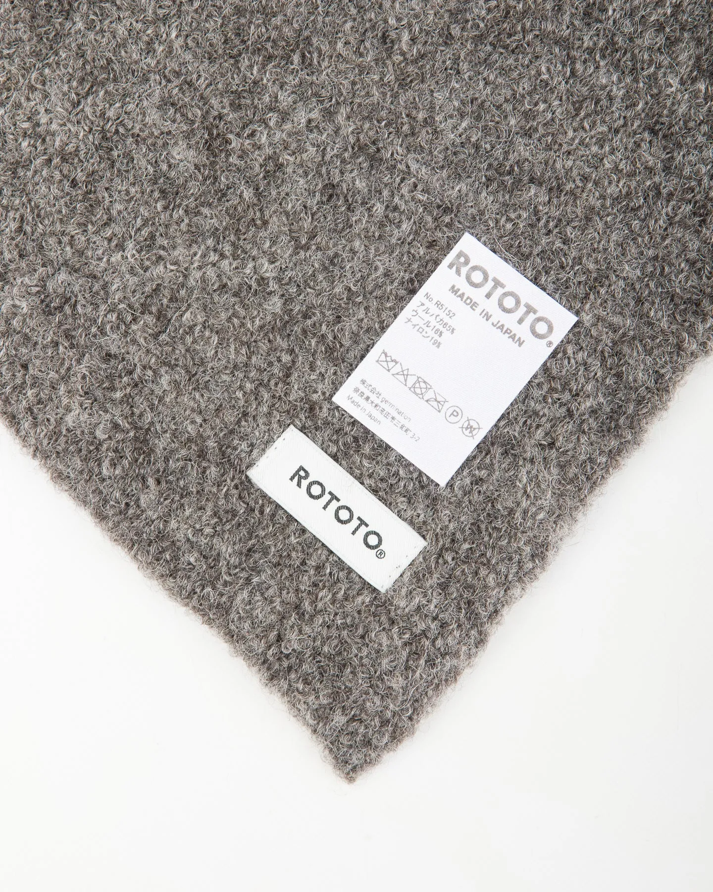 Alpaca Boucle Short Muffler - Dark Gray sold by Standard and Strange product image thumbnail 4