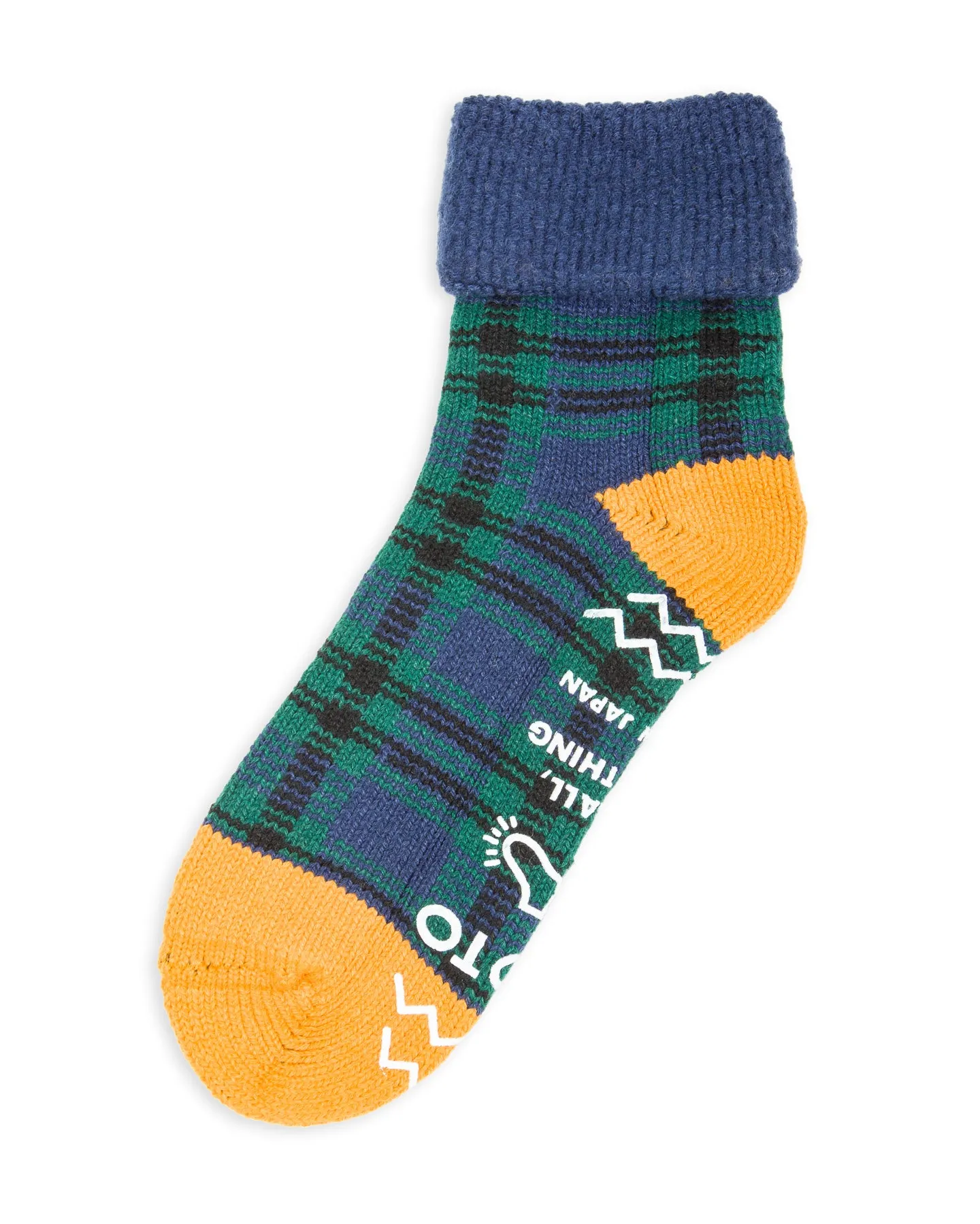 Comfy Room Socks "Check" - Navy/Green sold by Standard and Strange product image thumbnail 3