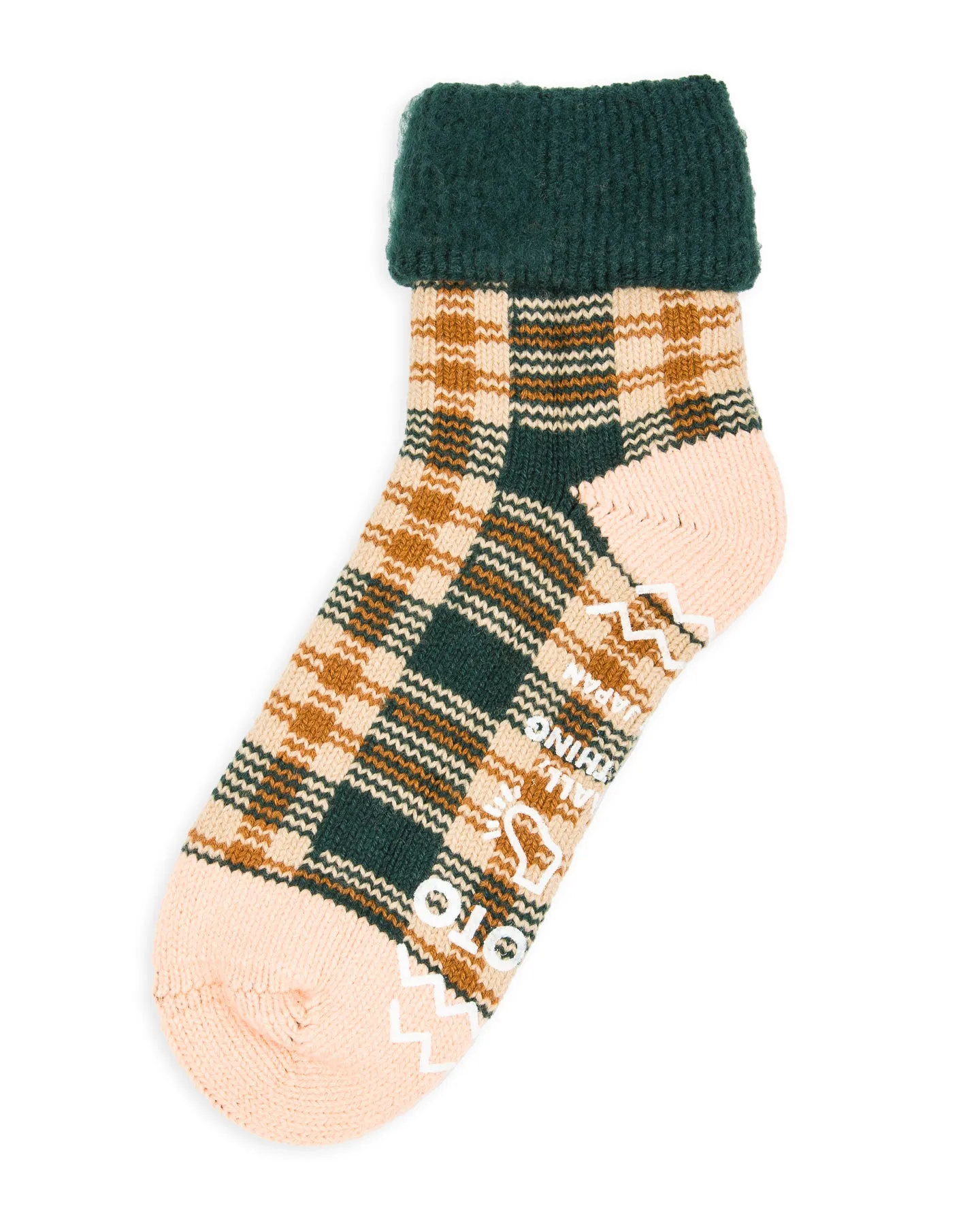 Comfy Room Socks "Check" - Forest Green/Beige sold by Standard and Strange product image thumbnail 3