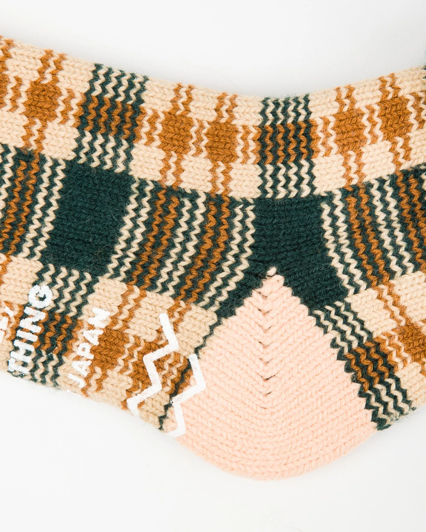 Comfy Room Socks "Check" - Forest Green/Beige sold by Standard and Strange product image thumbnail 5