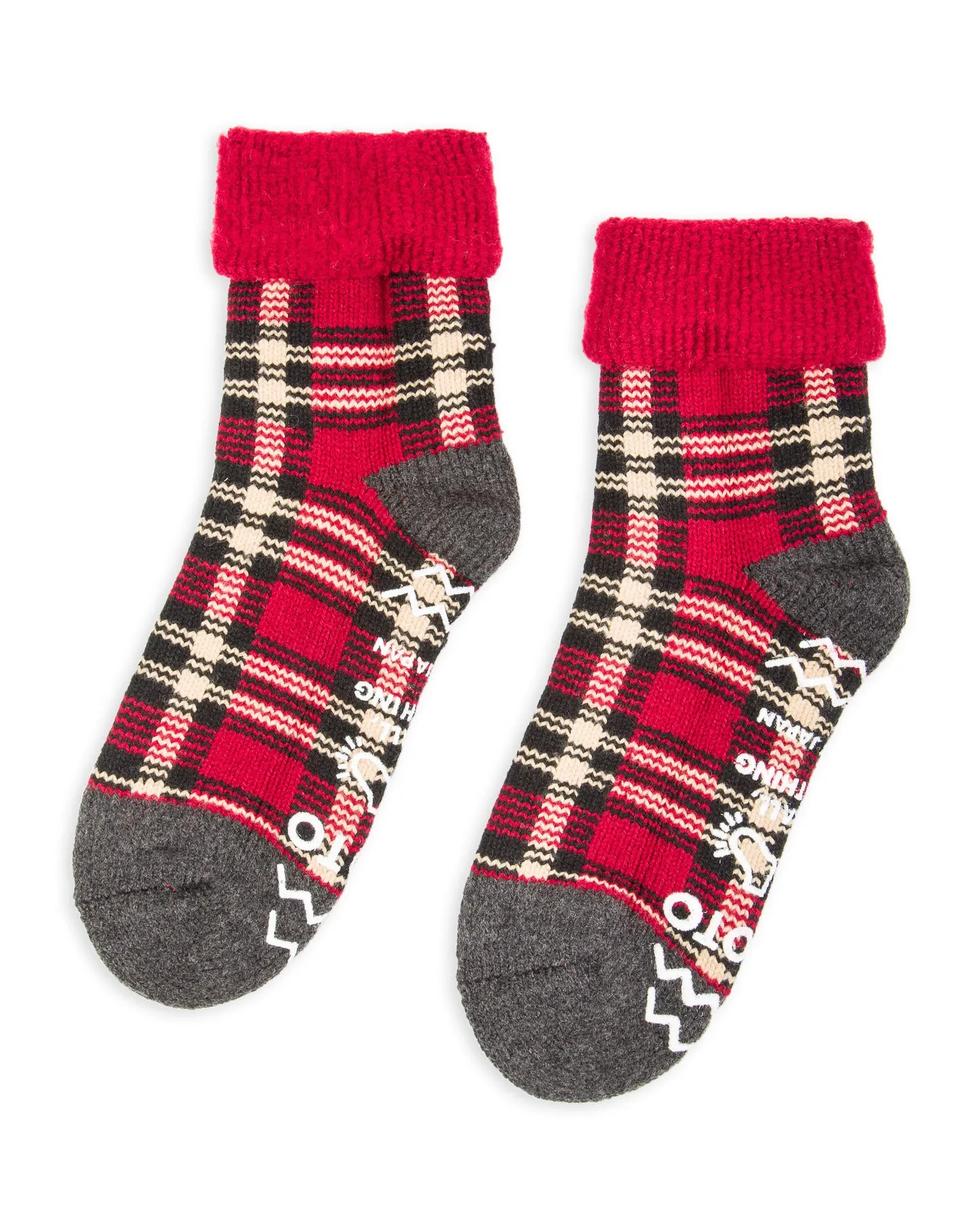 Comfy Room Socks "Check" - Dark Red/Black sold by Standard and Strange