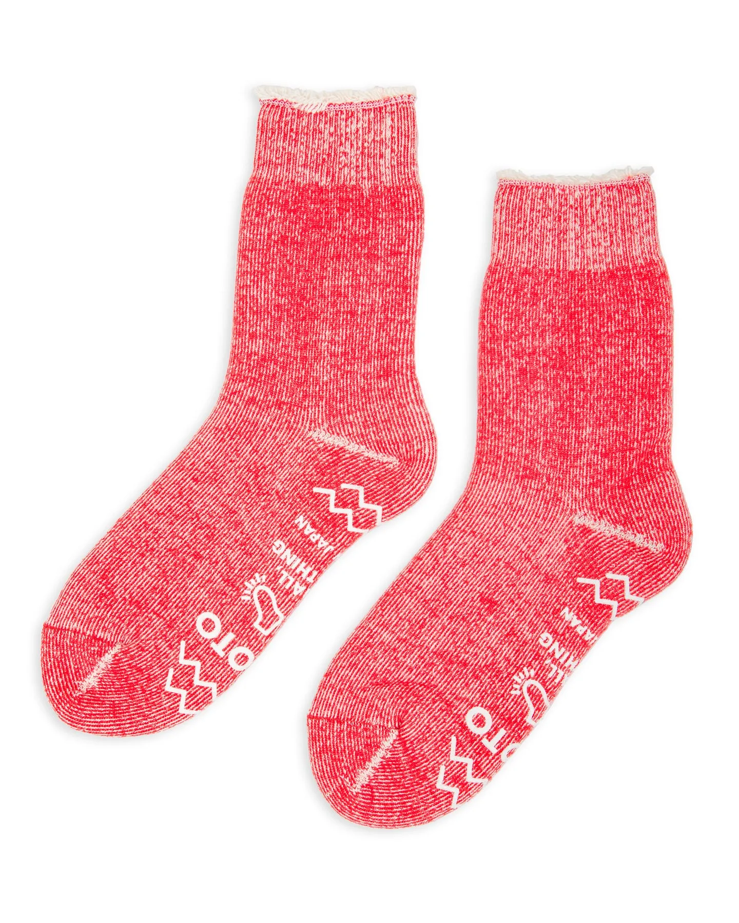 Shaggy Pile Room Socks - Red sold by Standard and Strange