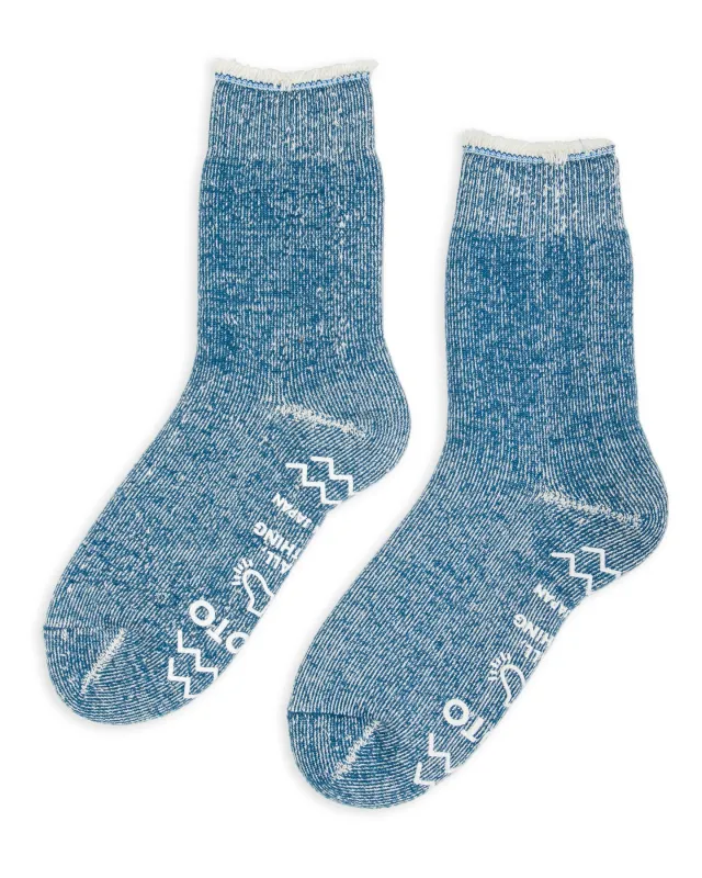 Shaggy Pile Room Socks - Dark Blue sold by Standard and Strange