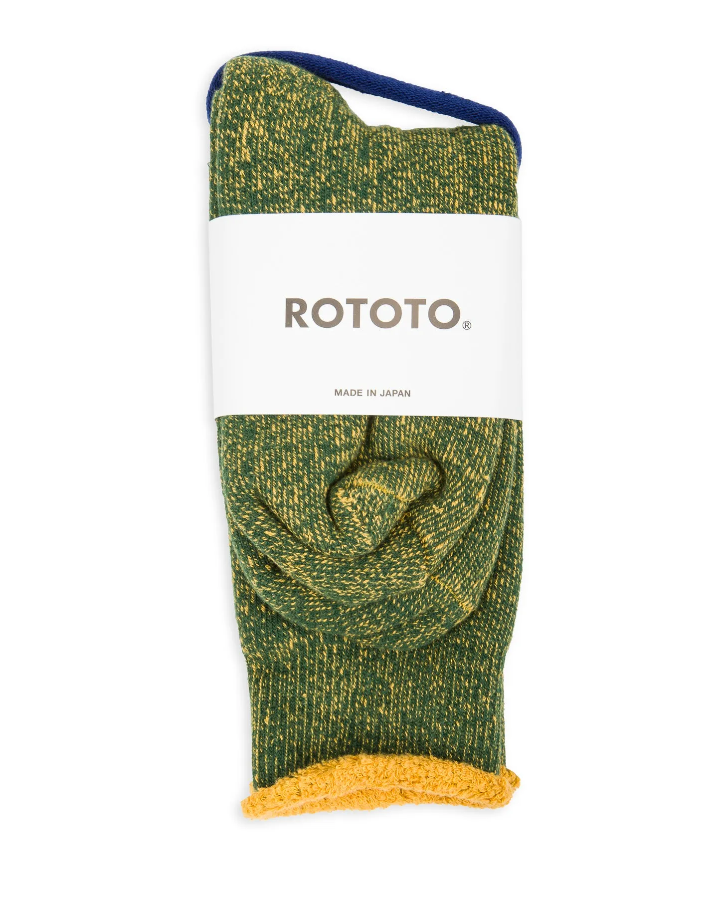 Reversible Pile Socks - Ivy Green/Dark Yellow sold by Standard and Strange product image thumbnail 2