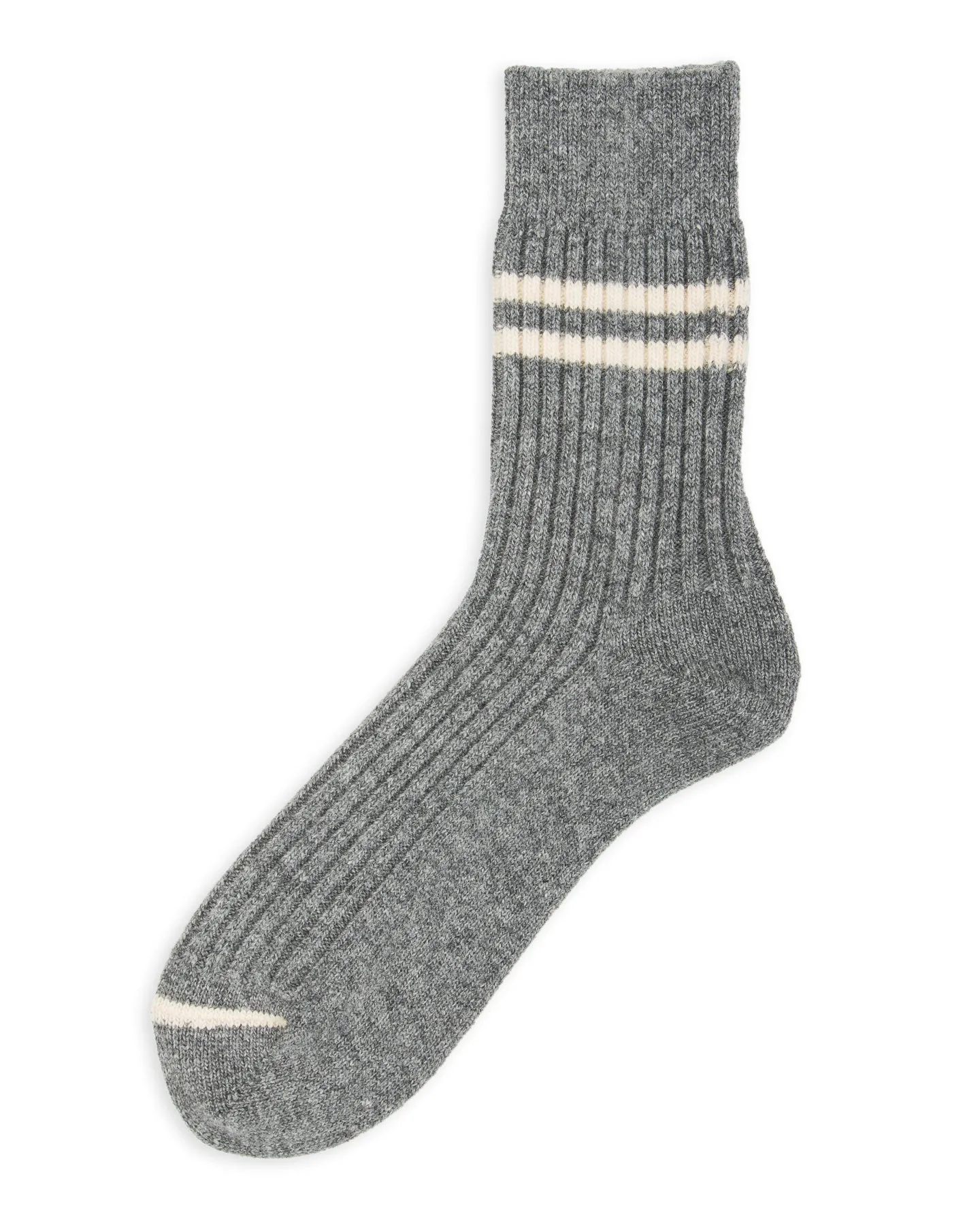 Merino Lambswool Stripe Sock - Gray sold by Standard and Strange product image thumbnail 3