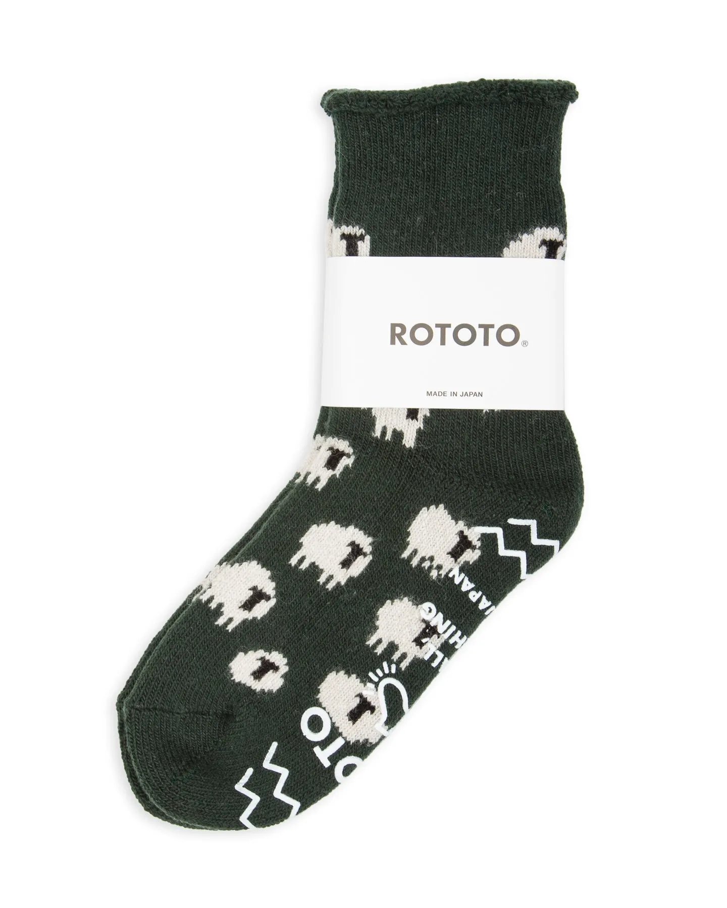 Pile Room Socks "Sheep" - Dark Green sold by Standard and Strange product image thumbnail 2