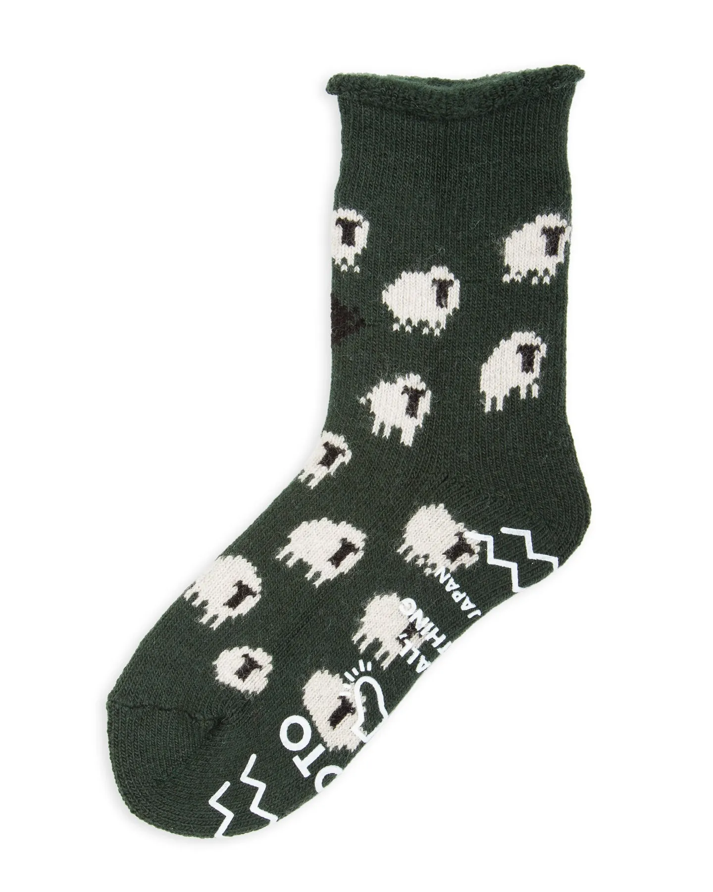 Pile Room Socks "Sheep" - Dark Green sold by Standard and Strange product image thumbnail 3