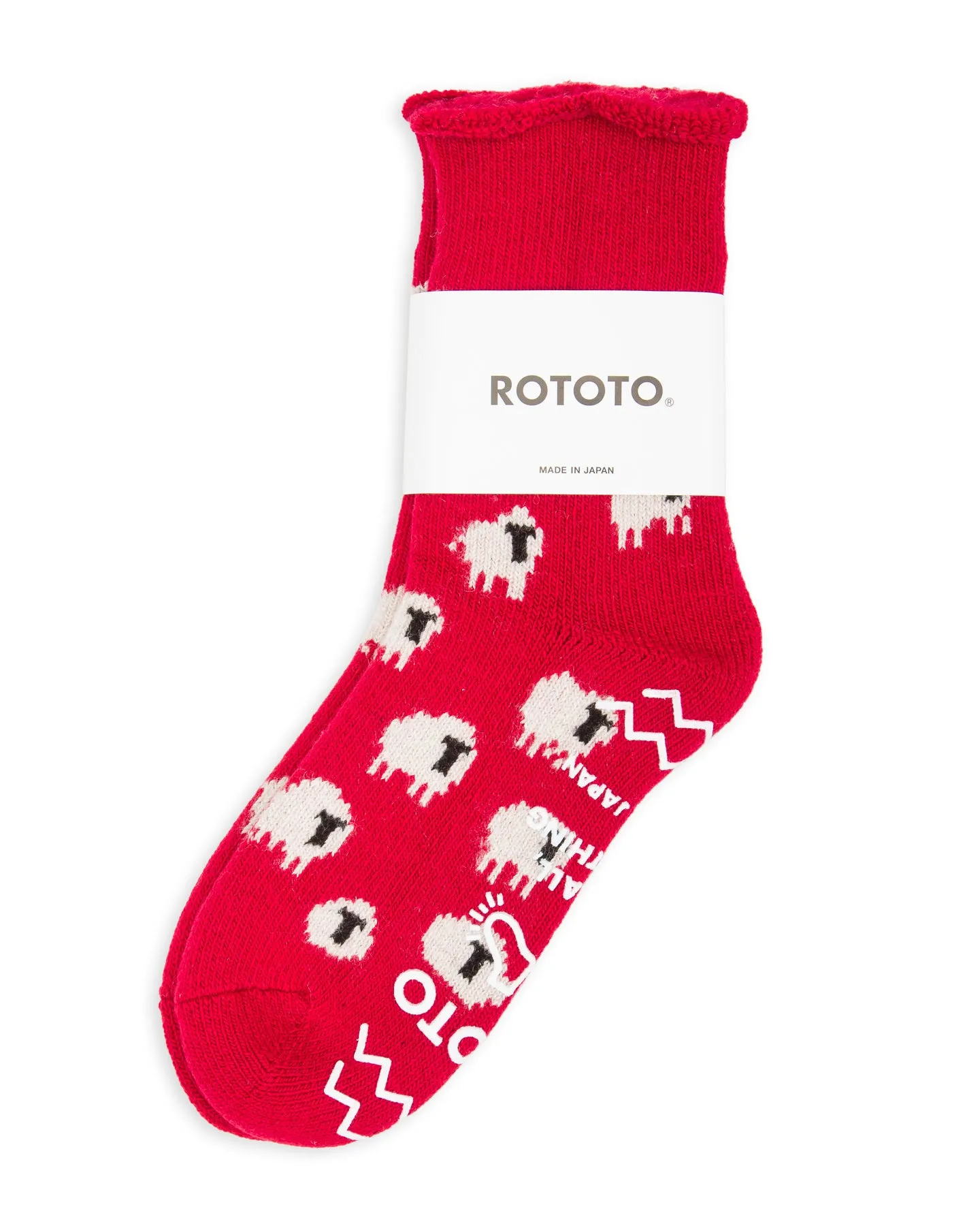 Pile Room Socks "Sheep" - Red sold by Standard and Strange product image thumbnail 2