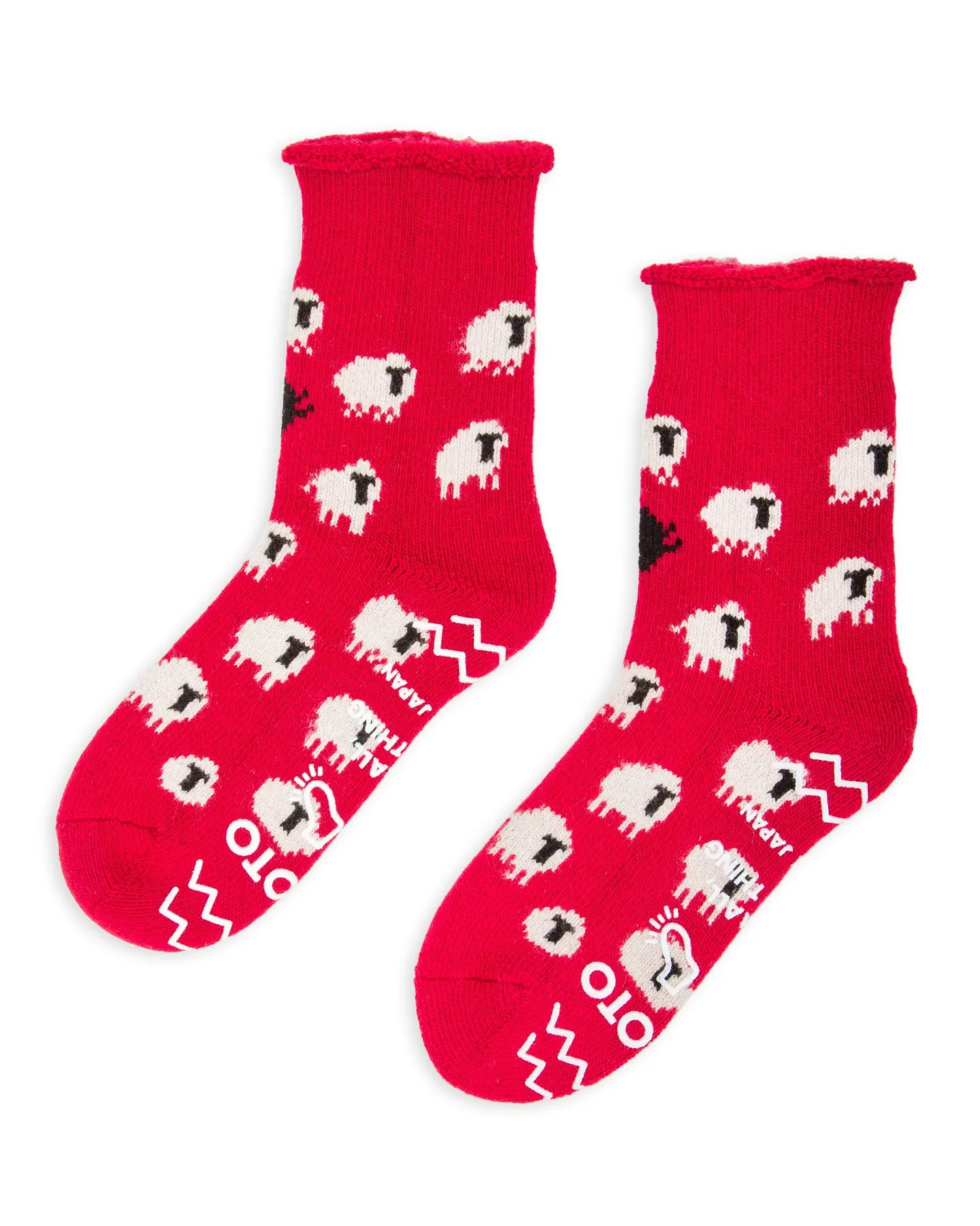 Pile Room Socks "Sheep" - Red sold by Standard and Strange
