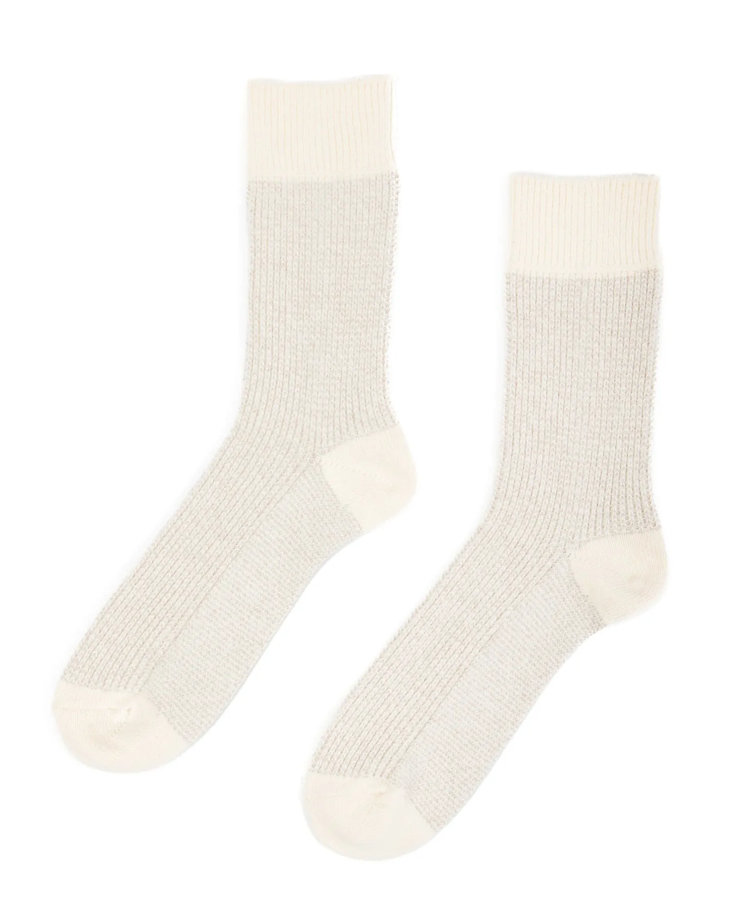 Recycled Cotton/Wool Daily 3-pack Socks - Off White/Gray sold by Standard and Strange product image thumbnail 4