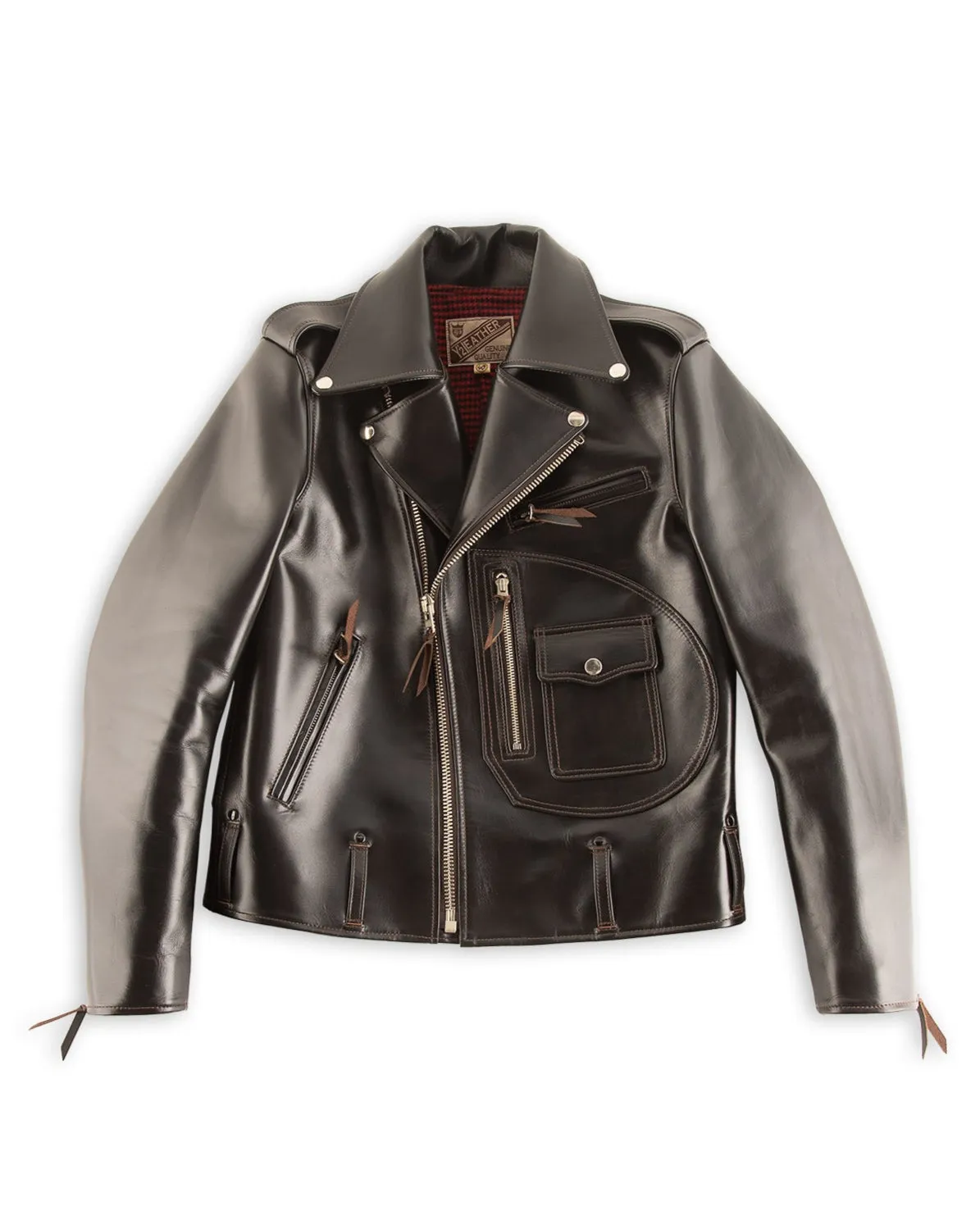 Vintage Horse D-Pocket Double Riders Jacket (HR-55) - Black sold by Standard and Strange