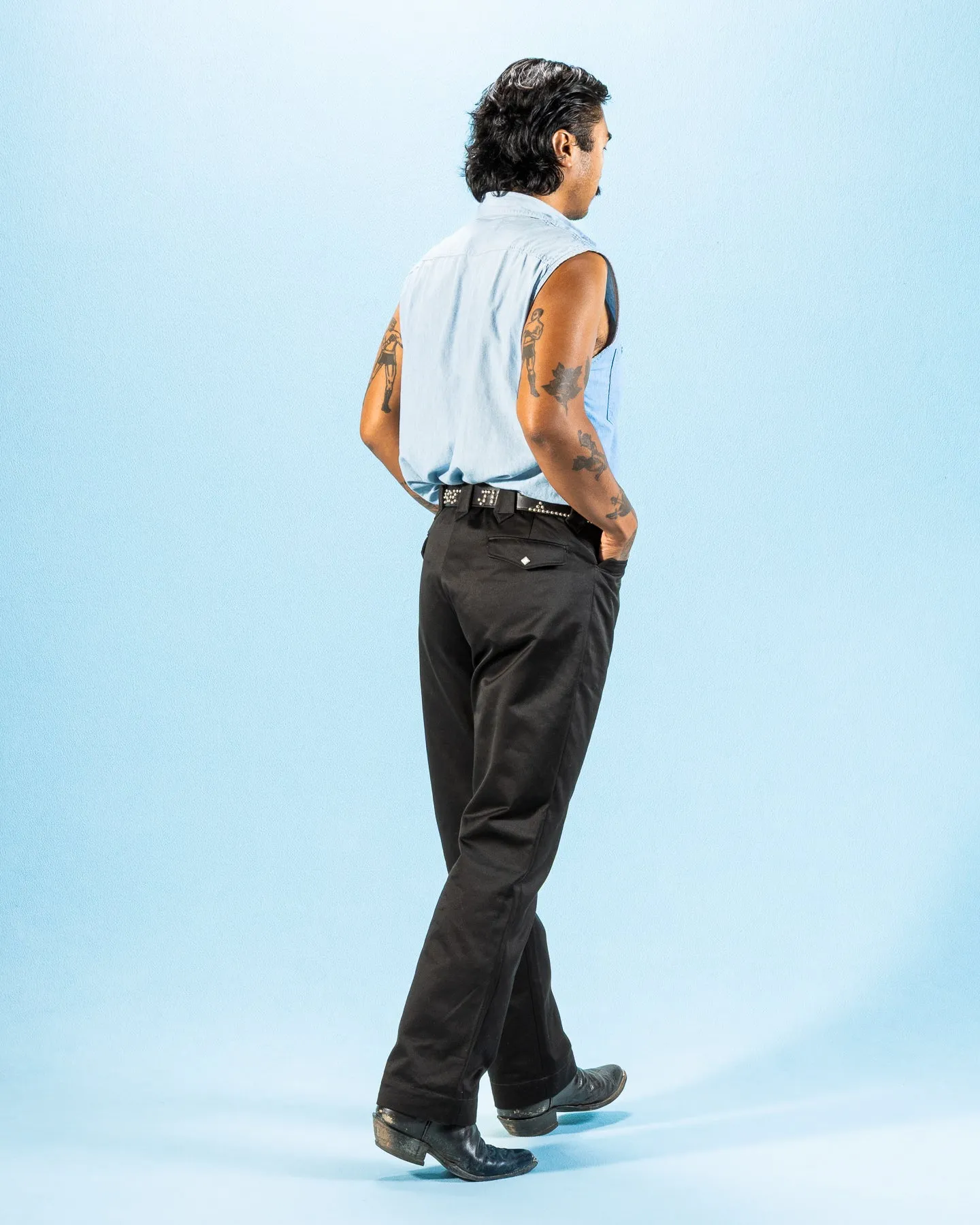 Cotton Drill Western Trousers - Black sold by Standard and Strange product image thumbnail 4