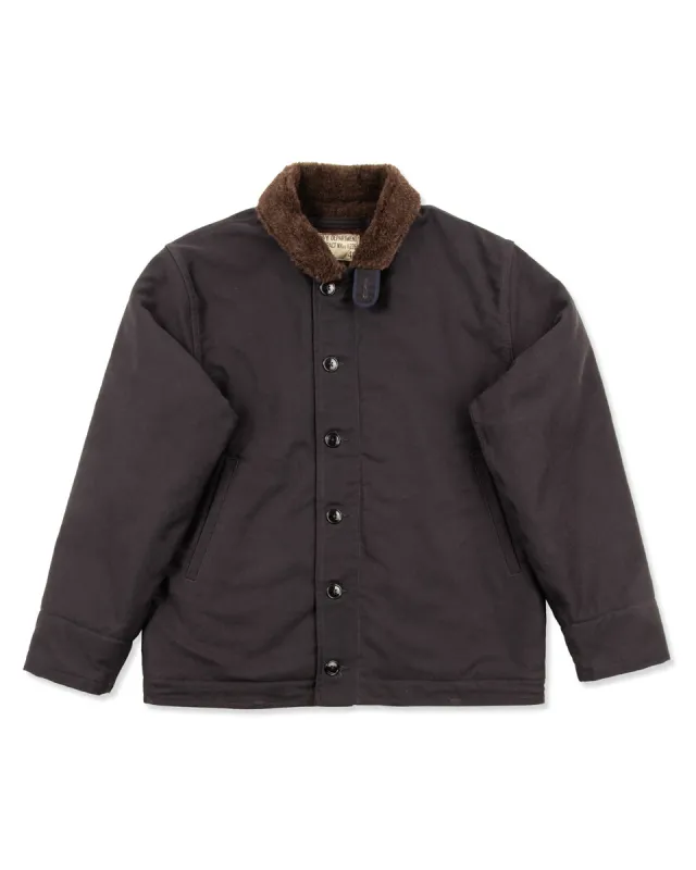 The Real McCoy's N-1 Deck Jacket (2021 Model) - Navy (Plain) sold by Standard and Strange