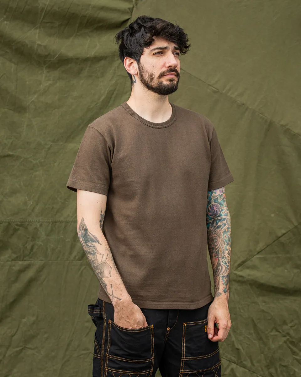 Double Heavyweight Crewneck T-shirt - Khaki Green sold by Standard and Strange product image thumbnail 3