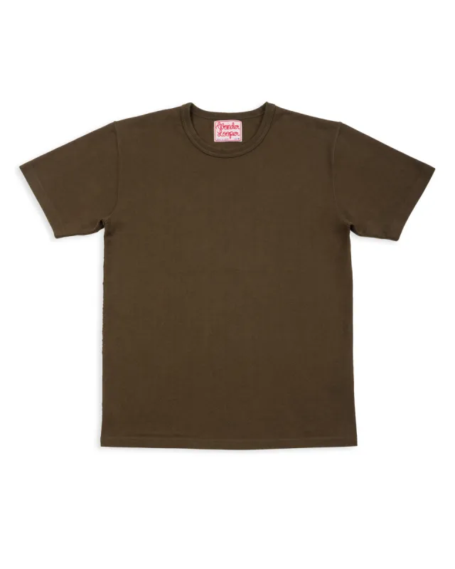 Double Heavyweight Crewneck T-shirt - Khaki Green sold by Standard and Strange