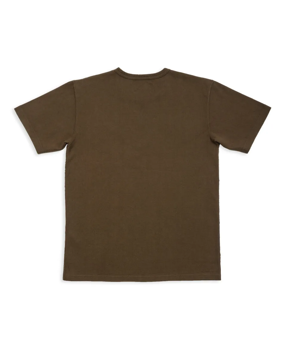 Double Heavyweight Crewneck T-shirt - Khaki Green sold by Standard and Strange product image thumbnail 2