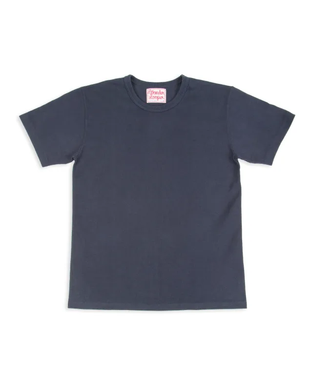 Double Heavyweight Crewneck T-shirt - Navy sold by Standard and Strange