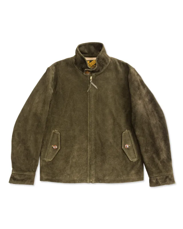 Steer Suede Swing Top Jacket - Olive (TB-148) sold by Standard and Strange