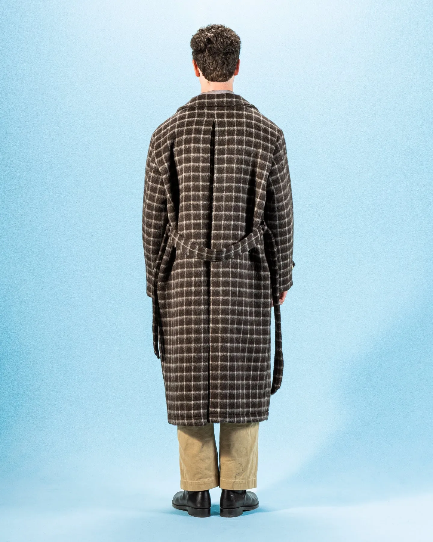Overcoat - Brown Windowpane Check sold by Standard and Strange product image thumbnail 5