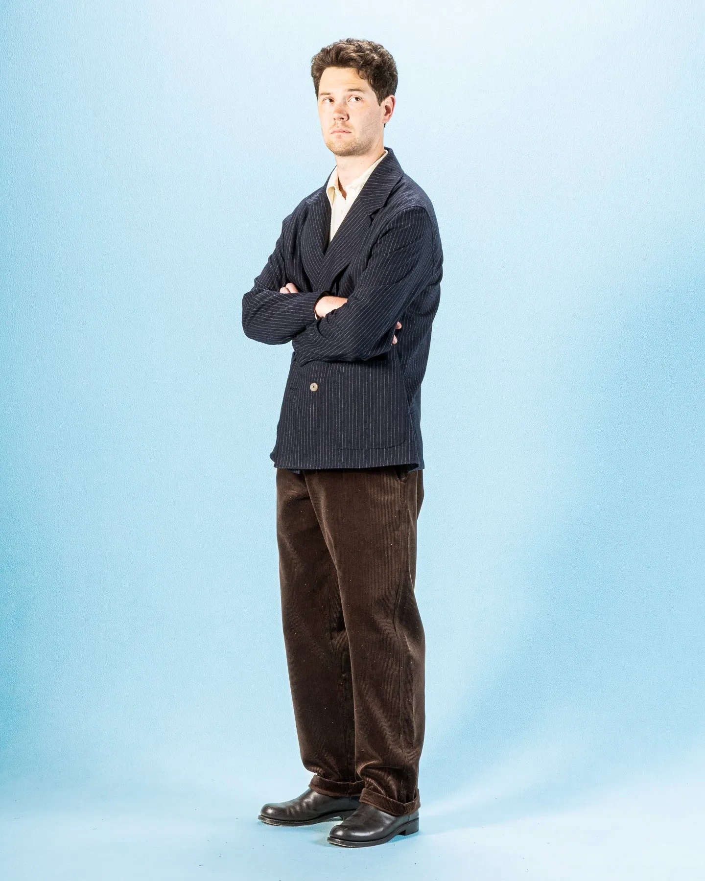 Double Breasted Jacket - Navy Pinstripe sold by Standard and Strange product image thumbnail 5