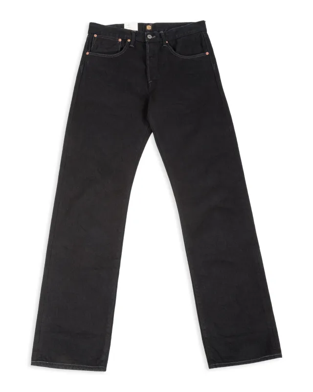 Kirk Straight Fit - 14oz Gunpowder Black Selvedge Rinsed sold by Standard and Strange