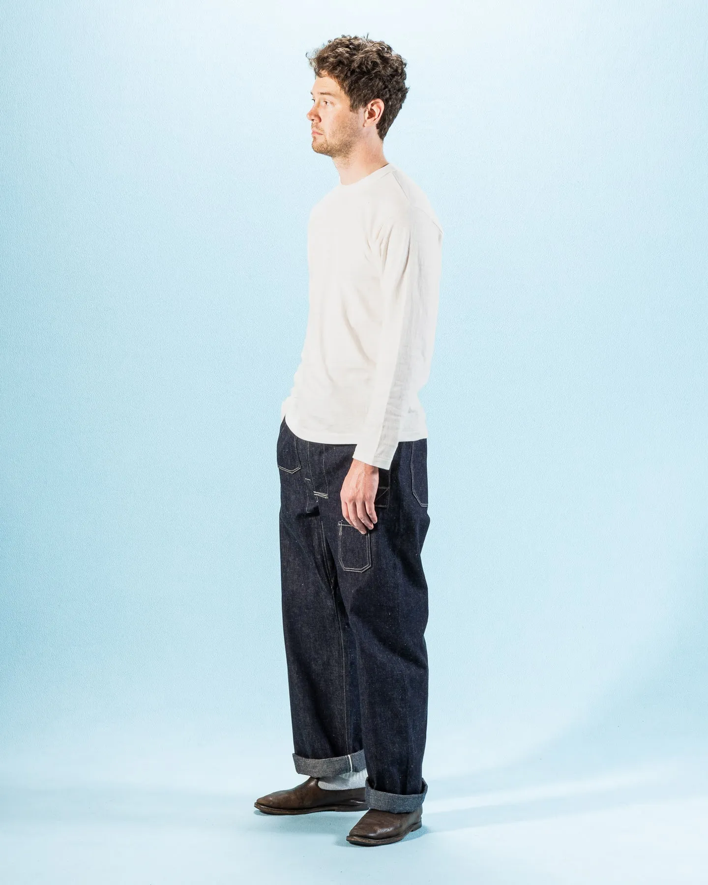 Long Sleeve Crew Neck Tee - Off White sold by Standard and Strange product image thumbnail 4