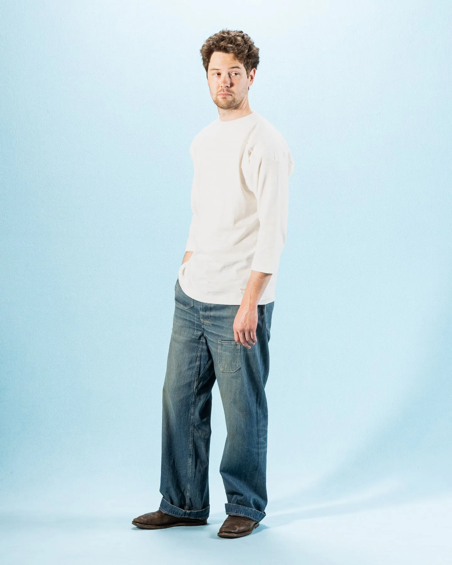 Three Quarter Football Shirt - Off White sold by Standard and Strange product image thumbnail 4