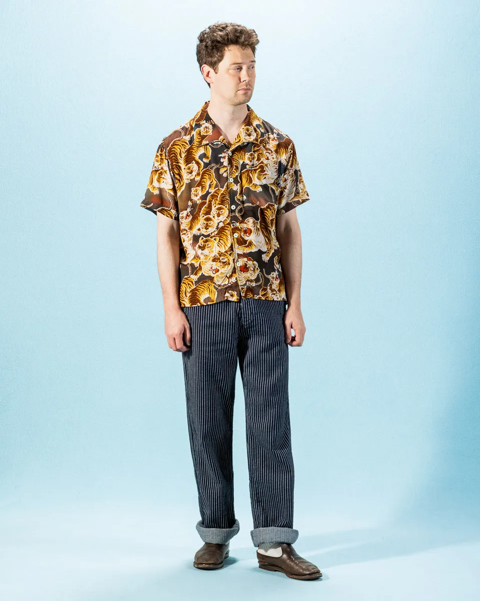 Western Pant - Blue Dobby Stripe sold by Standard and Strange product image thumbnail 4