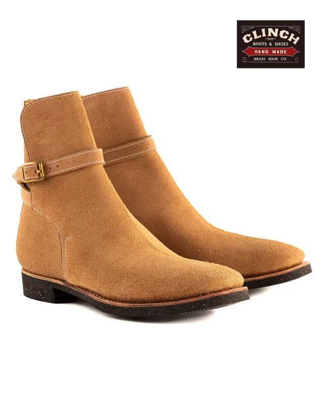 Jodhpur Boot - Natural Gustave Roughout Cowhide - CN Wide Last sold by Standard and Strange