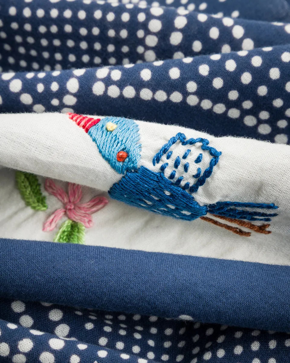 Fastcolor Selvedge Bandanna (MAGPIE Embroidery) - Navy sold by Standard and Strange product image thumbnail 5