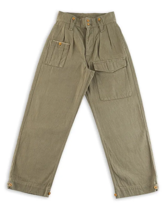 British Army Pant Loose Denim - Green sold by Standard and Strange