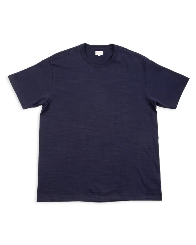 Loopwheeled Athletic Tee - Navy sold by Standard and Strange
