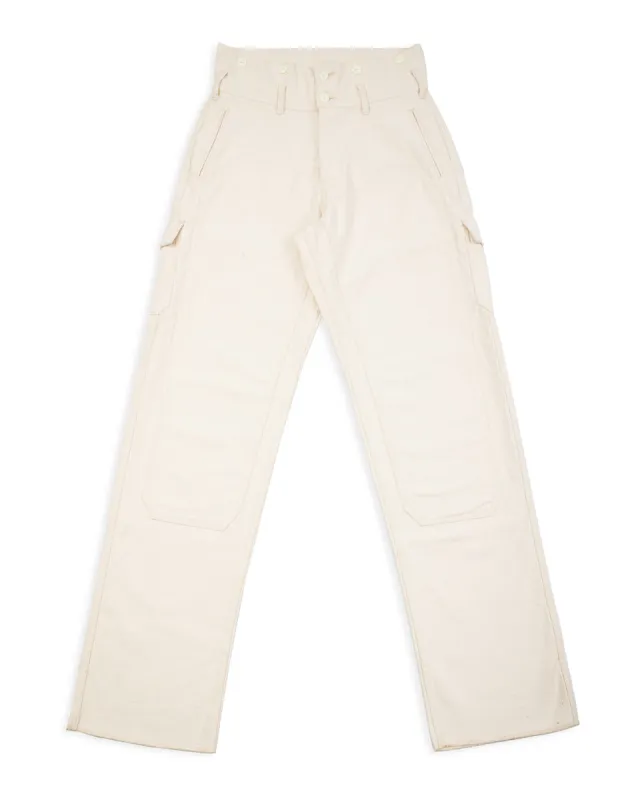 Military Back Satin Combat Trousers - Sand White sold by Standard and Strange