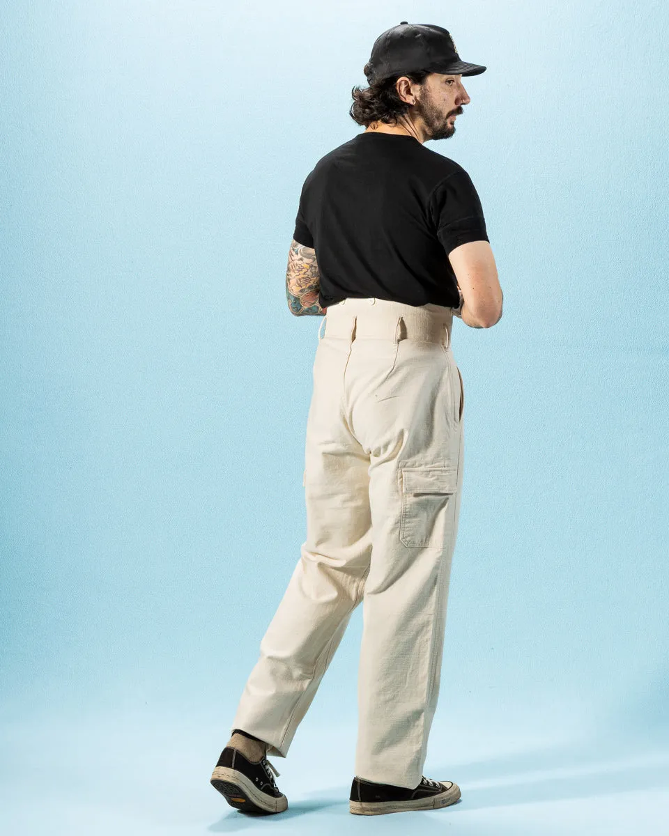 Military Back Satin Combat Trousers - Sand White sold by Standard and Strange product image thumbnail 5