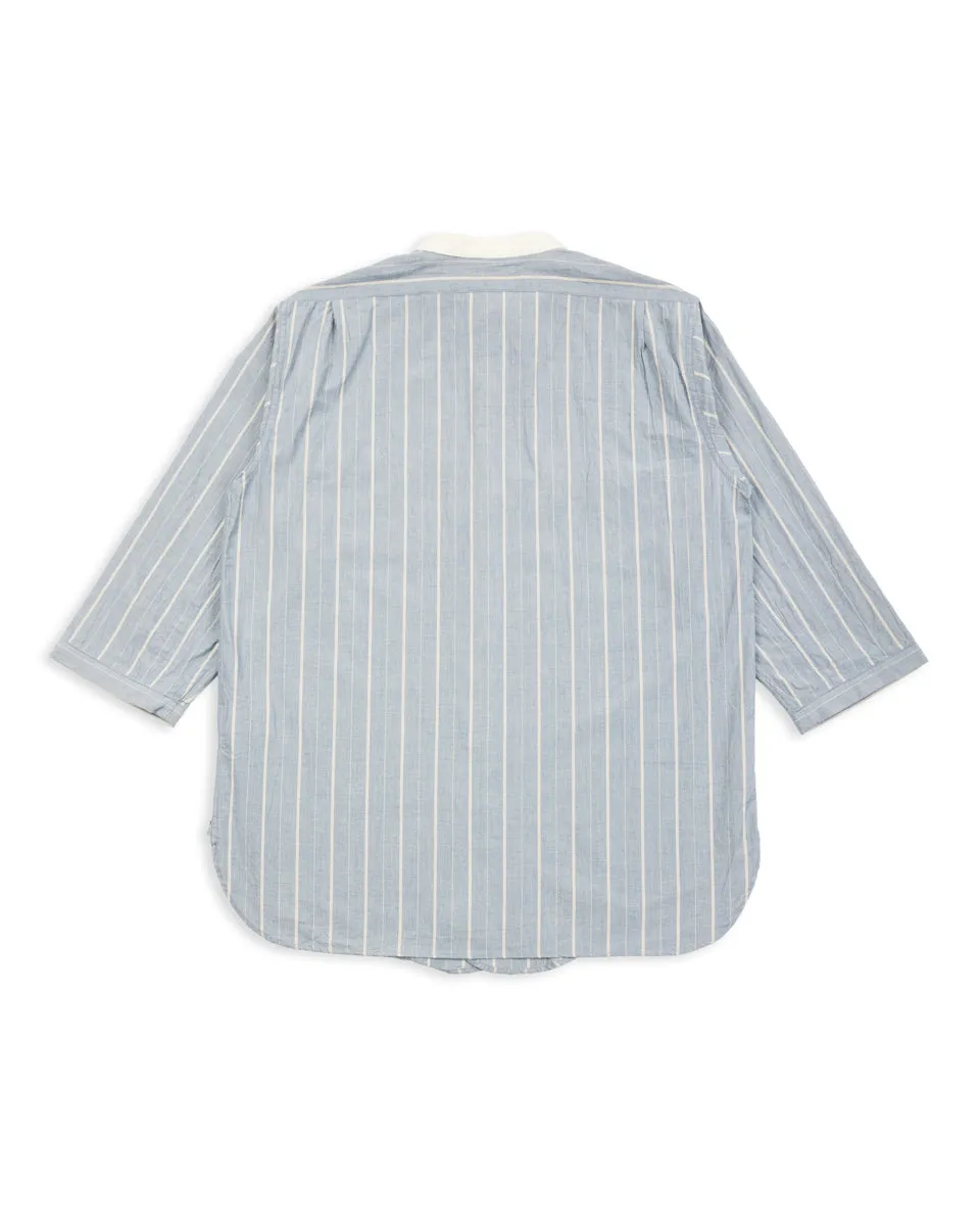 Antique Stripe Band Collar Shirt - Ice Blue sold by Standard and Strange product image thumbnail 2