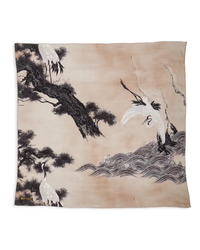 "Jyakuchu Ito" Scarf - Hakutsuru-Zu sold by Standard and Strange