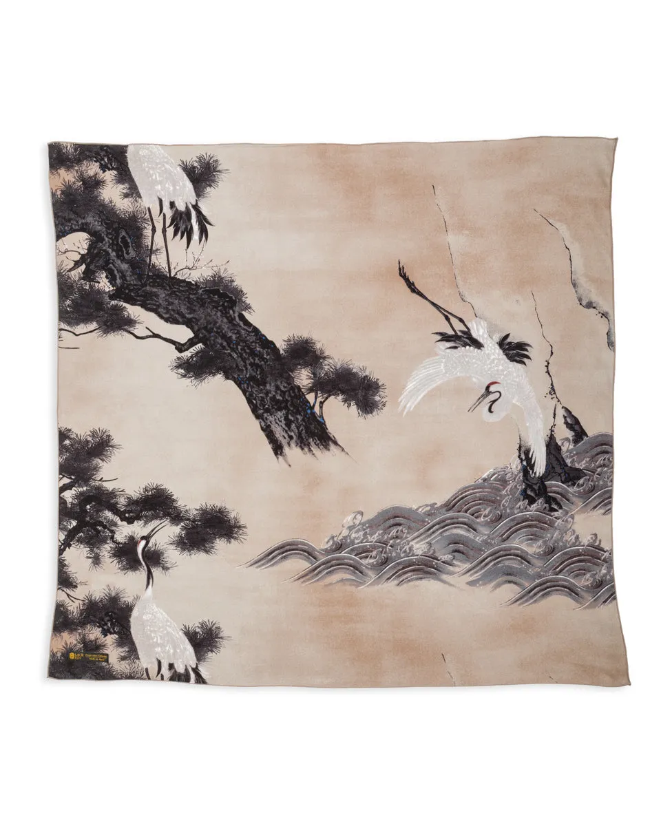 "Jyakuchu Ito" Scarf - Hakutsuru-Zu sold by Standard and Strange