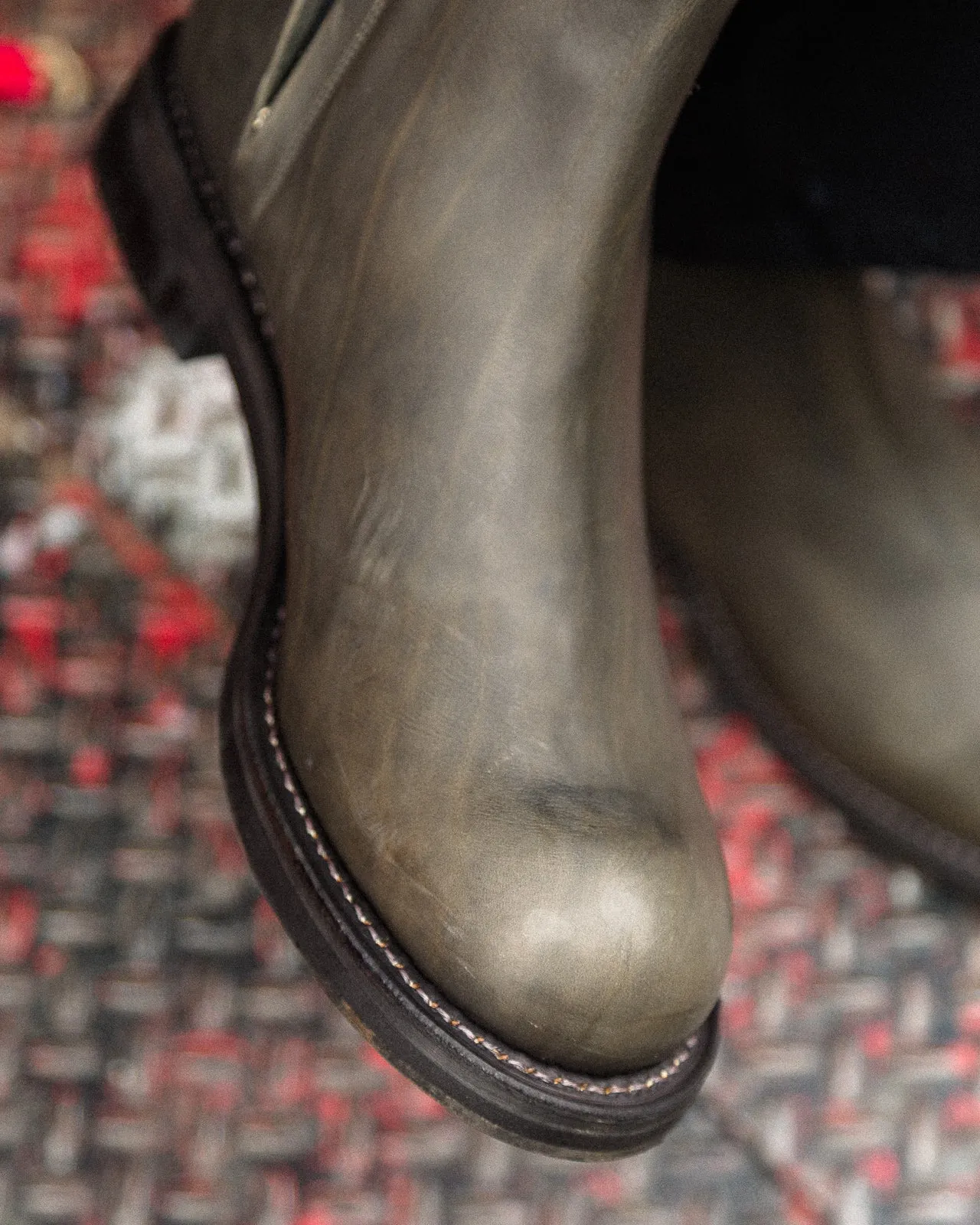 Casper Side Zip Boot - Gray Guidi Calf sold by Standard and Strange product image thumbnail 5