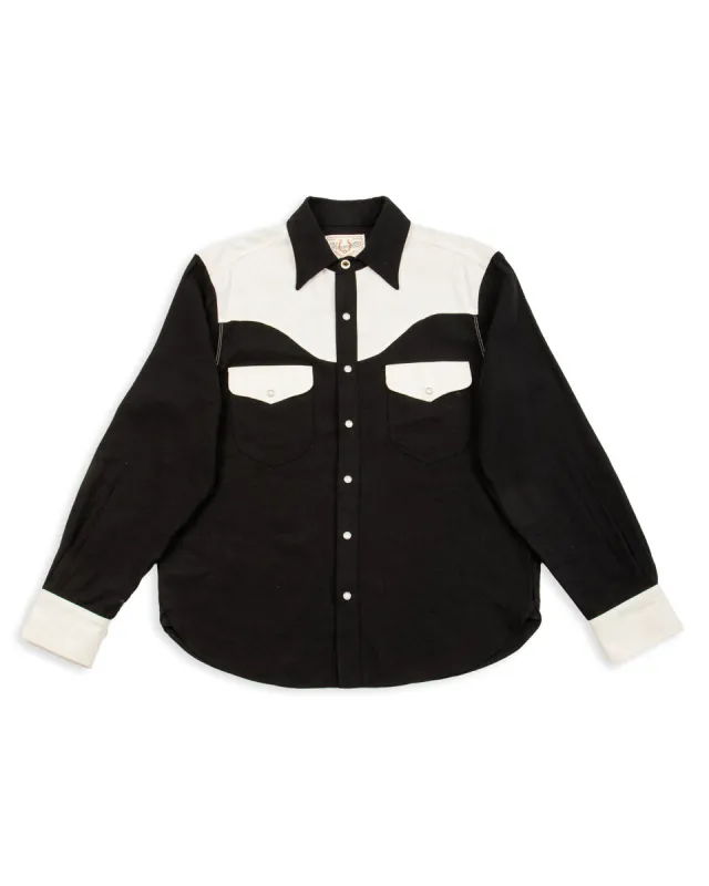 Packard Western Shirt - Black Combo made by Freenote Cloth