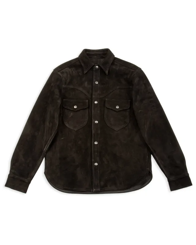Packard Western Shirt - Black Goatskin sold by Standard and Strange