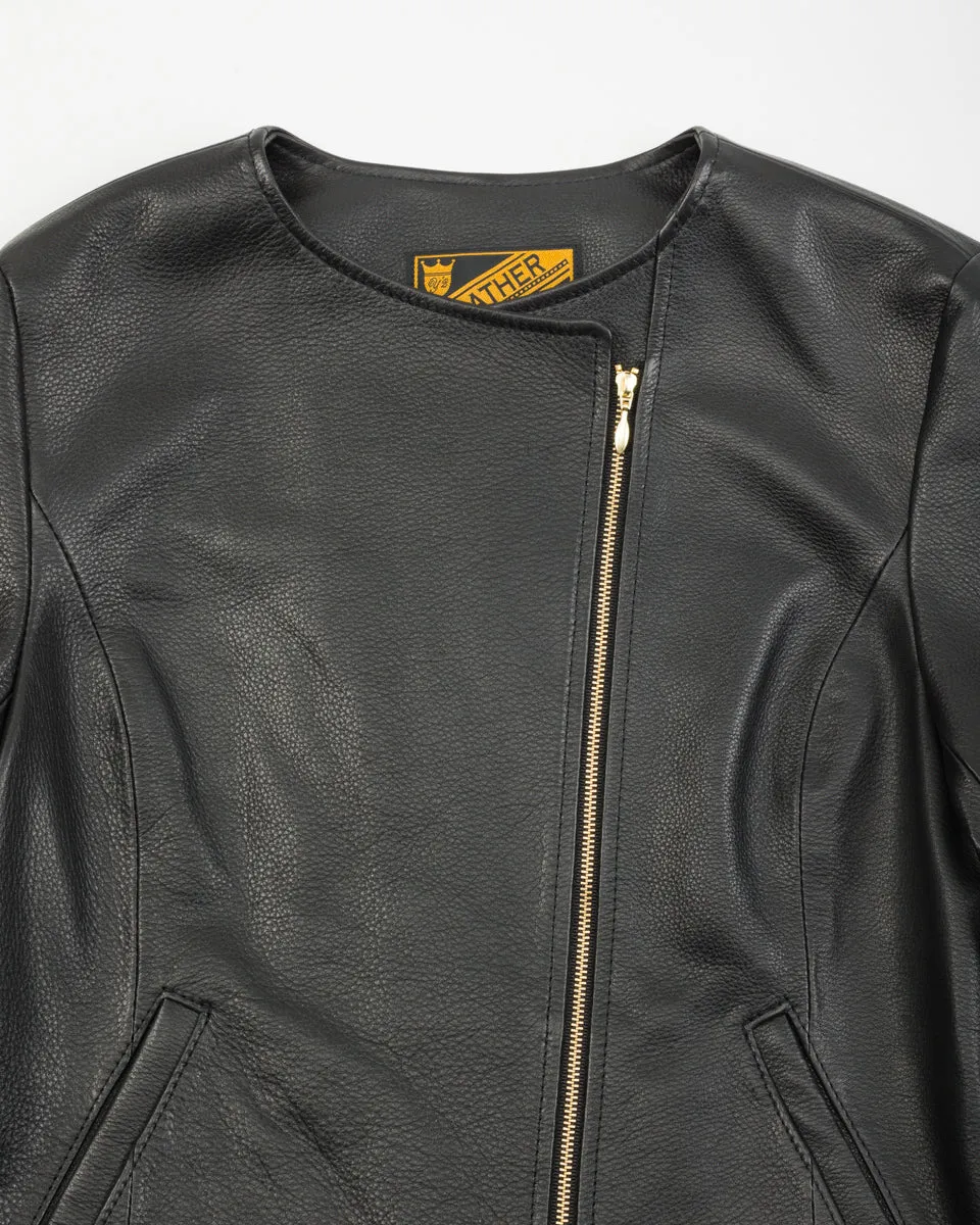 Steer Oil Collarless Jacket (LR-04) - Black sold by Standard and Strange product image thumbnail 3