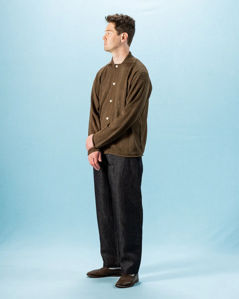Jyarijyari Silk Collared Shirt - Algae sold by Standard and Strange product image thumbnail 4